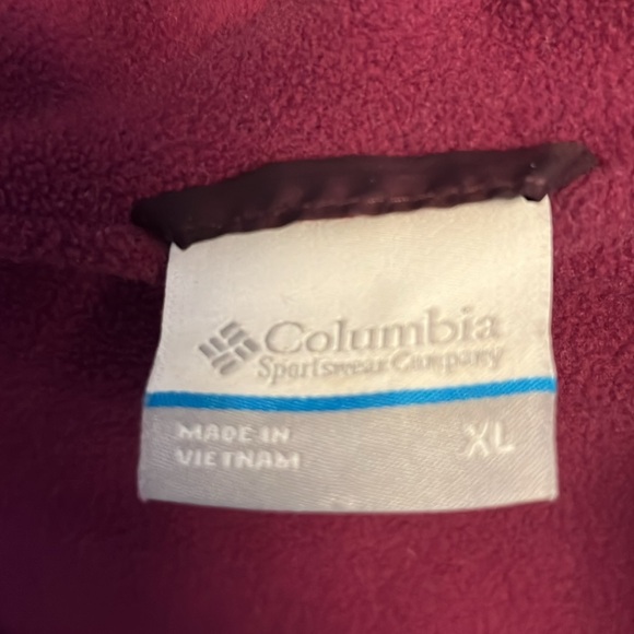 Columbia Maroon Windbreaker Jacket - Picture 3 of 5